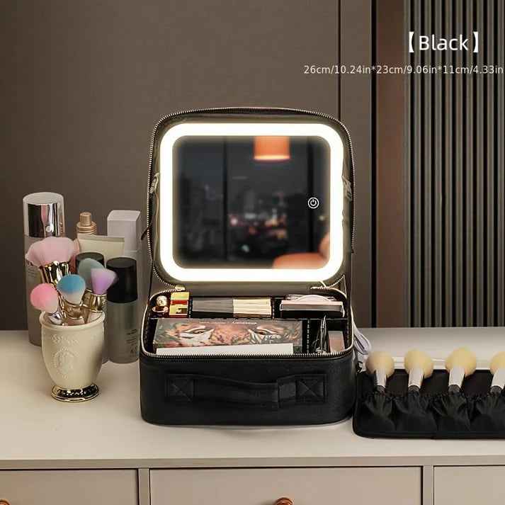 GlamMirror Case - Cosmetiquera con luz led – Glam by SK ǀ Tienda de Belleza